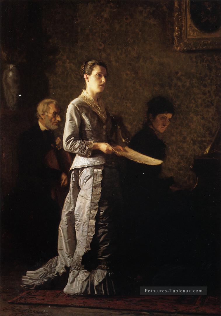 Chanter une chanson pathétique portraits réalisme Thomas Eakins Peintures à l'huile